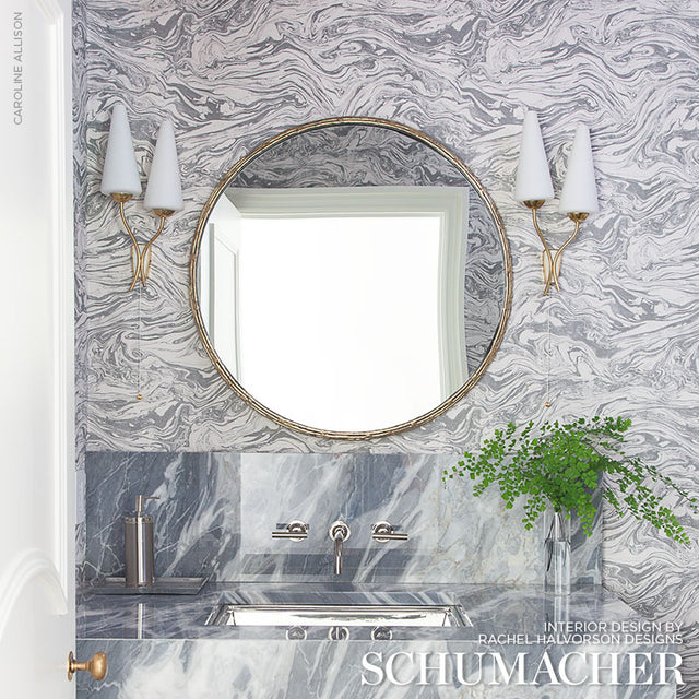 Romeo Carrara Faux Marble Wallpaper by Schumacher – Martyn Lawrence Bullard 5006890
