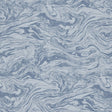 Romeo Lapis by Schumacher - Faux marble swirl blue wallpaper designed by Martyn Lawrence Bullard