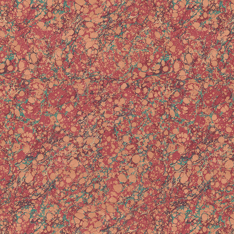 Florence Carnelian marbled effect wallpaper by Schumacher, designed by Martyn Lawrence Bullard