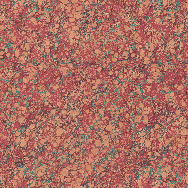 Florence Carnelian marbled effect wallpaper by Schumacher, designed by Martyn Lawrence Bullard