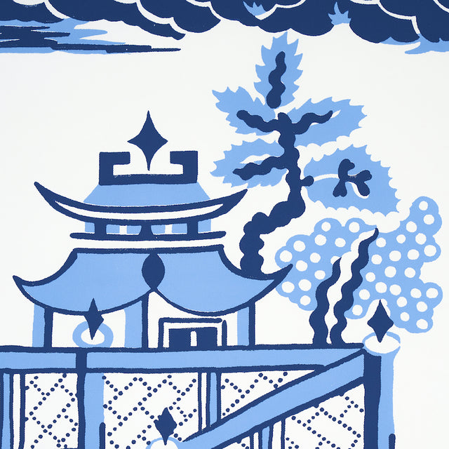 NANJING Porcelain Scenic Chinoiserie Wallpaper – Schumacher 5006911