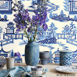 NANJING Smoke Scenic Chinoiserie Wallpaper – Schumacher 5006913