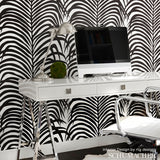 Zebra Palm Khaki by Schumacher Bold Palm Leaf Wallpaper – Print Happy Collection 5006930