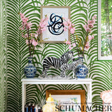 Zebra Palm Jungle by Schumacher Bold Palm Frond Wallpaper – Schumacher 5006931