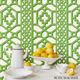 Zanzibar Trellis Cloud by Schumacher Geometric Trellis Wallpaper – Schumacher 5006943