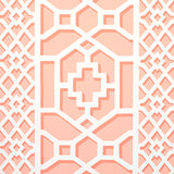 Zanzibar Trellis Coral by Schumacher Bold Geometric Wallpaper – Schumacher 5006946