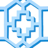 Zanzibar Trellis Blue by Schumacher Geometric Trellis Wallpaper – Schumacher 5006947