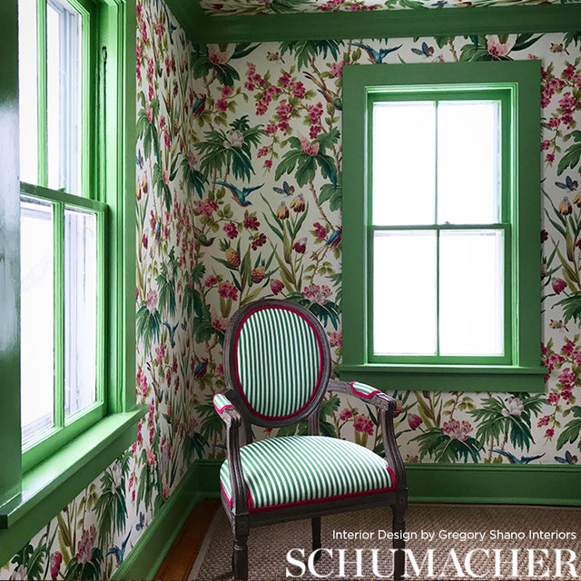 Seychelles Ivory Tropical Bird & Floral Wallpaper – Schumacher 5006970