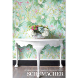 Seychelles Sea by Schumacher Tropical Birds & Blooms Wallpaper – Schumacher 5006971