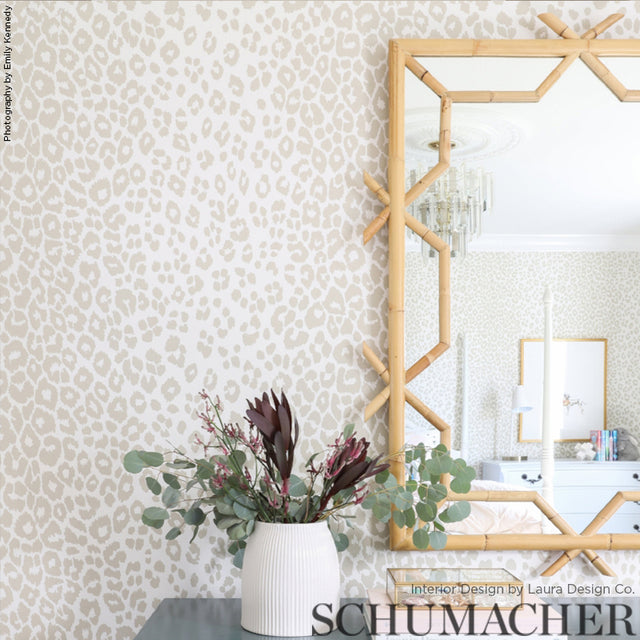 Iconic Leopard Linen by Schumacher Animal Print Wallpaper – Schumacher 5007011