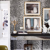 Iconic Leopard Graphite by Schumacher Bold Animal Print Wallpaper – Schumacher 5007012