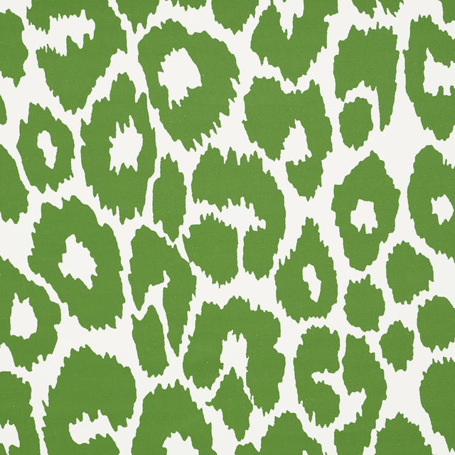 Iconic Leopard Green by Schumacher Animal Print Wallpaper – Schumacher 5007015