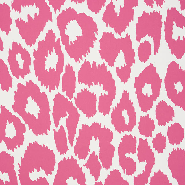 Iconic Leopard Pink by Schumacher Bold Animal Print Wallpaper – Schumacher 5007016