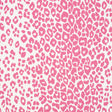 Iconic Leopard wallpaper in pink by Schumacher, featuring a bold animal print pattern in a vibrant pink and white colorway.