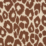 Iconic Leopard Brown on Neutral by Schumacher Animal Print Wallpaper – Schumacher 5007019