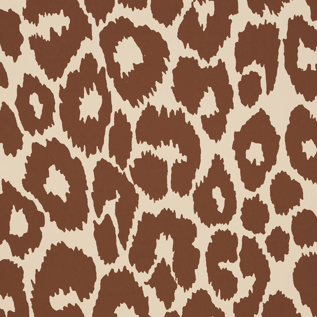 Iconic Leopard Brown on Neutral by Schumacher Animal Print Wallpaper – Schumacher 5007019