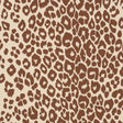 Iconic Leopard wallpaper in brown on neutral by Schumacher, featuring a bold animal print pattern.