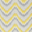 PETIT FEU wallpaper in Cadmium from Schumacher's Print Happy collection, featuring a bold yellow and grey chevron pattern.