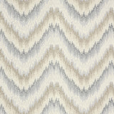 PETIT FEU wallpaper in greige with a chevron zigzag pattern from Schumacher's THE SMART SET collection.