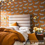Faubourg Brown by Schumacher Graphic Horse Pattern Wallpaper – Schumacher 5007090