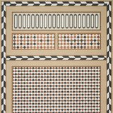 ROBINCHON PANEL A Brown by Schumacher CLUB CAVALIER Geometric Wallpaper Panel – Schumacher 5007100