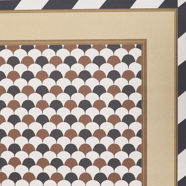 ROBINCHON PANEL A Brown by Schumacher CLUB CAVALIER Geometric Wallpaper Panel – Schumacher 5007100