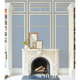 ROBINCHON PANEL A Blue by Schumacher Geometric Wallpaper Panel – Schumacher 5007101