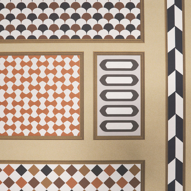 ROBINCHON PANEL B Brown by Schumacher Geometric Wallpaper Panel – Schumacher 5007110