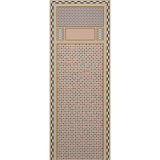 ROBINCHON PANEL B wallpaper panel in brown geometric pattern from Schumacher's CLUB CAVALIER collection, shown in a modern interior setting.
