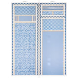 ROBINCHON PANEL B Blue by Schumacher Geometric Wallcovering Panel – Schumacher 5007111