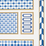 ROBINCHON PANEL B Blue by Schumacher Geometric Wallcovering Panel – Schumacher 5007111