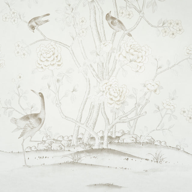 Chinois Palais Panel Neutral by Schumacher Chinoiserie Wallpaper Panel – Schumacher 5007122