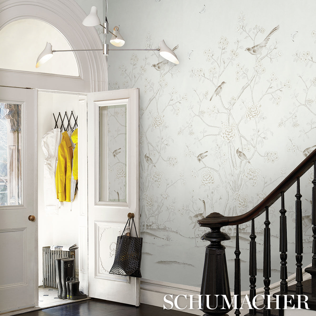 Chinois Palais Panel Neutral by Schumacher Chinoiserie Wallpaper Panel – Schumacher 5007122