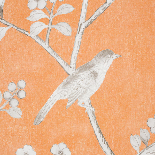 Chinois Palais Panel Tangerine by Mary McDonald Schumacher Wallpaper – 5007124
