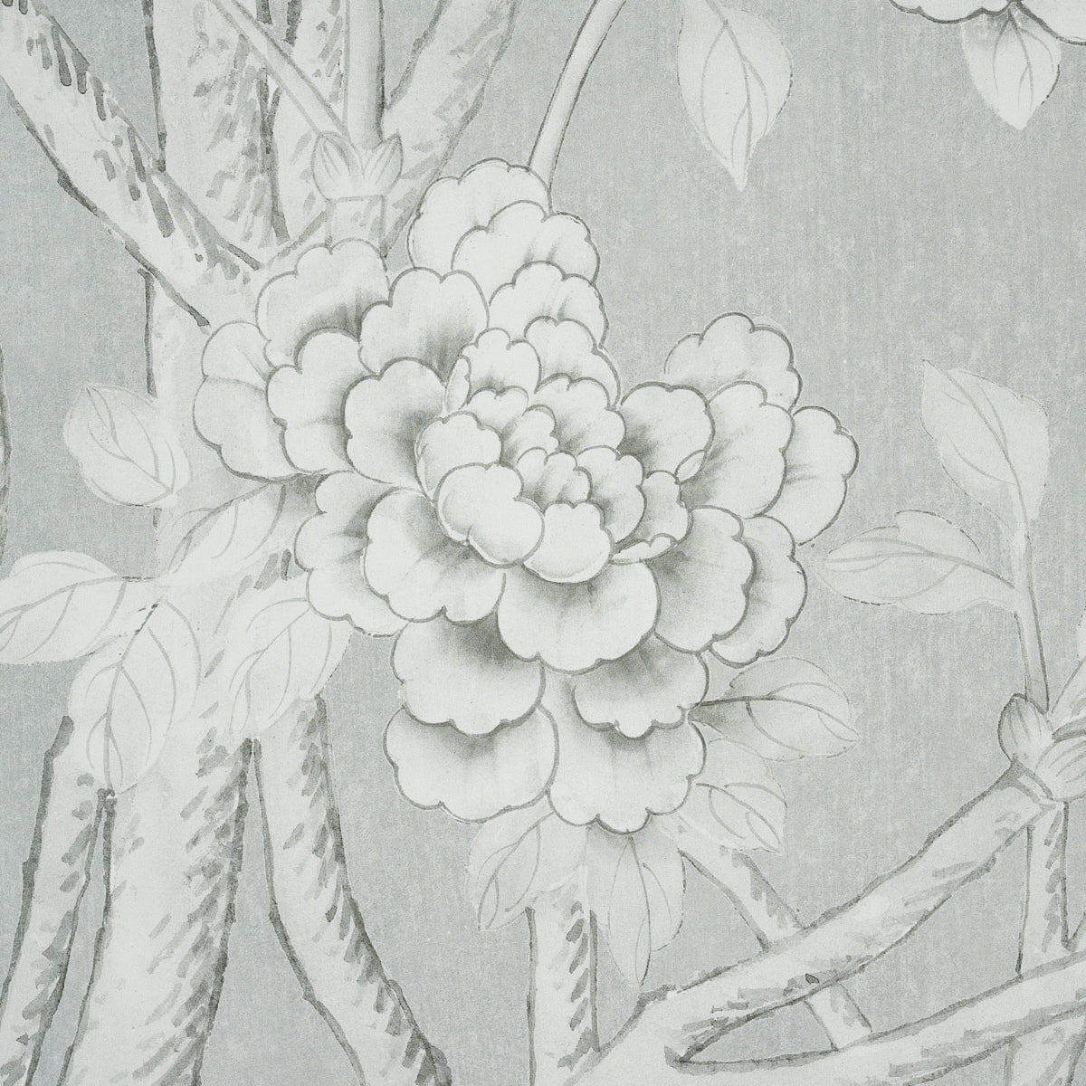 Chinois Palais Panel Grisaille by Mary McDonald Scenic Wallpaper Panel – Schumacher 5007125