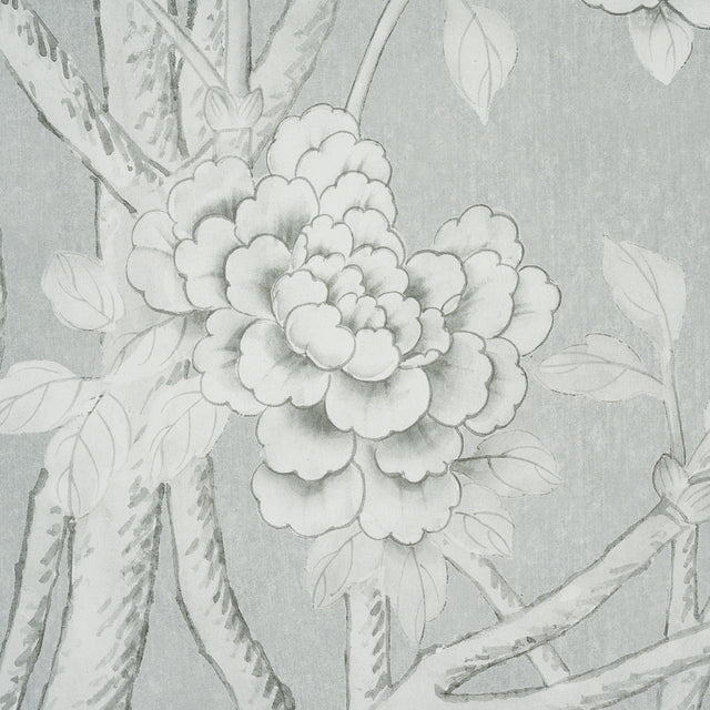 Chinois Palais Panel Grisaille by Mary McDonald Scenic Wallpaper Panel – Schumacher 5007125