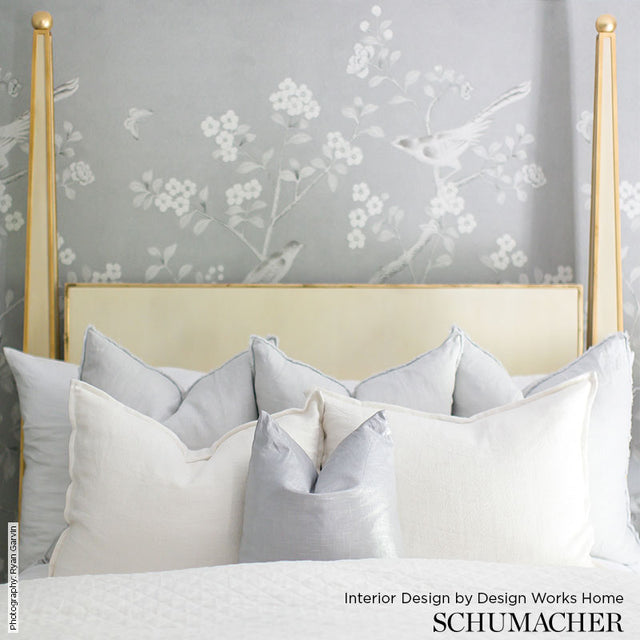 Chinois Palais Panel Grisaille by Mary McDonald Scenic Wallpaper Panel – Schumacher 5007125