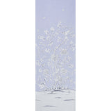 Chinois Palais Panel wallpaper in lavender by Mary McDonald for Schumacher, featuring exotic birds and cherry blossoms in a Chinoiserie style.