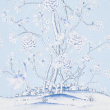 Chinois Palais Panel Sky by Mary McDonald Rhapsody in Blue Wallpaper – Schumacher 5007128