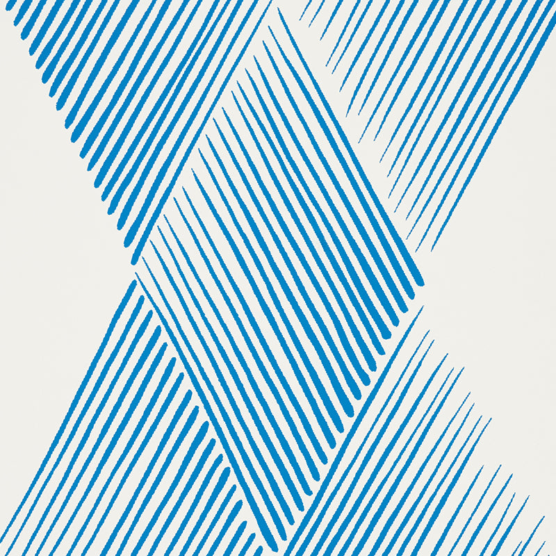 Fetlock Blue Diamond Geometric Wallpaper by Schumacher – Club Cavalier 5007132