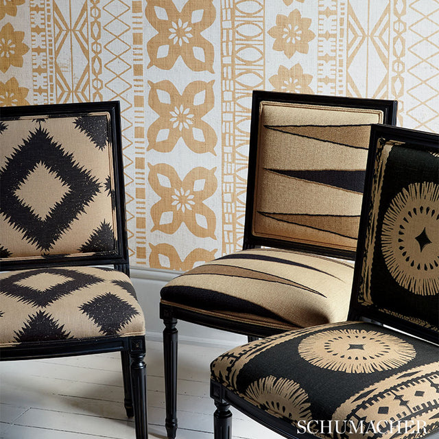 Mrs. Howell Palm by Schumacher Mary McDonald Graphic Grasscloth Wallpaper – Schumacher 5007330