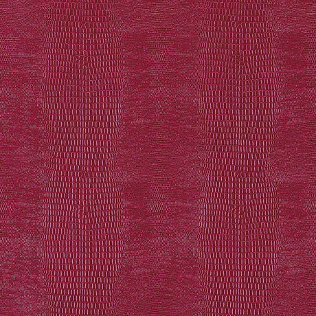 Komodo Lacquer Embossed Faux Lizard Wallpaper by Schumacher in a rich, luminous finish, shown in a styled interior and close-up detail.