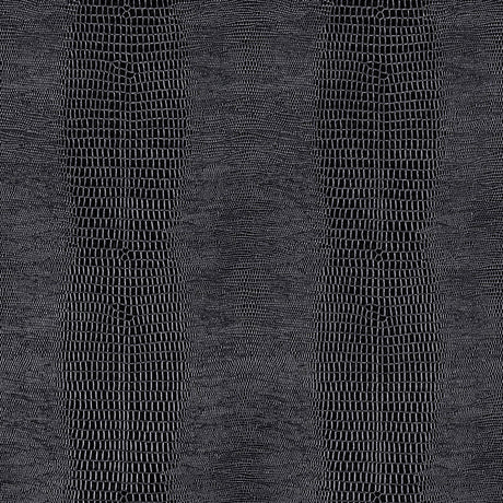 Komodo Black Orchid faux embossed wallpaper with a luminous, shimmering finish and opulent texture by Schumacher.