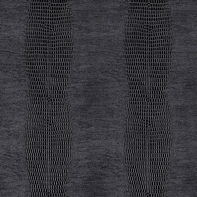 Komodo Black Orchid faux embossed wallpaper with a luminous, shimmering finish and opulent texture by Schumacher.