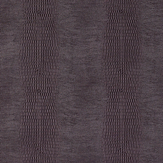 Komodo Sepia wallpaper by Schumacher features a luminous, embossed faux reptile pattern in a rich sepia tone.