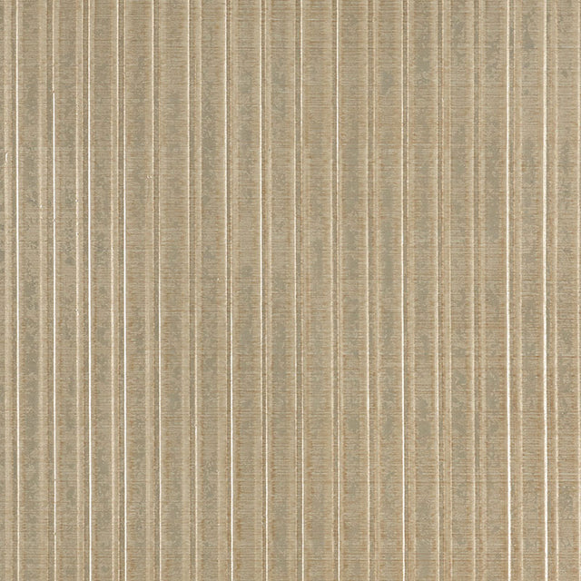 Galvanized Rib wallpaper in Burnished Gold with a handcrafted, corrugated metal-inspired ribbed texture.
