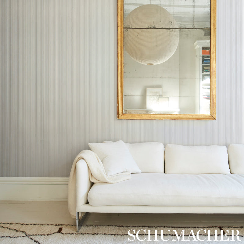 Galvanized Rib Ivory Handcrafted Textured Wallcovering – Schumacher 5007364