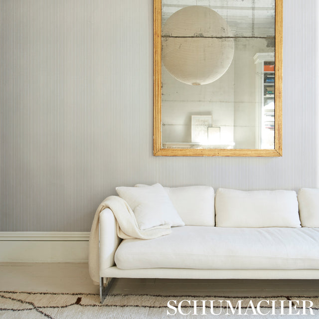 Galvanized Rib Ivory Handcrafted Textured Wallcovering – Schumacher 5007364