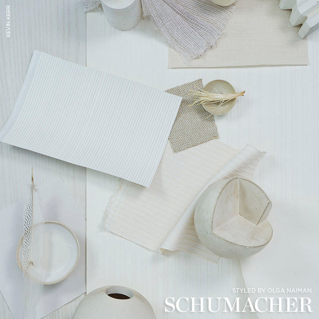 Galvanized Rib Ivory Handcrafted Textured Wallcovering – Schumacher 5007364