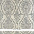 Incandescence Damask wallpaper in Burnished Silver, wide width, dramatic overscale damask pattern by Schumacher.